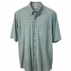L.L. Bean Men's Casual Blue Checkered Shirt